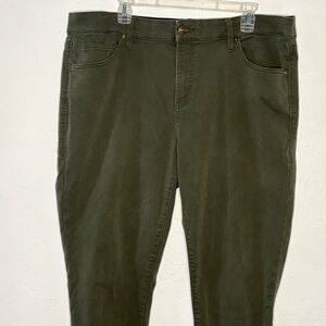 Lularoe Magic Waist Band Jeans Green Skinny Size 40 Stretch Pants Women’s 16136